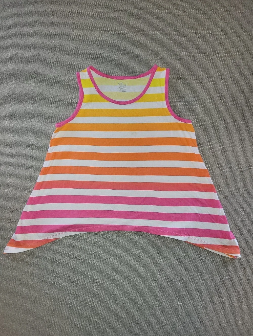 The Children's Place Size Large Bright Stripes Asymmetrical Tank Top